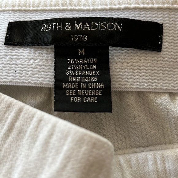 89th & Madison M White Pull-On Stretch Jeans - Picture 7 of 8